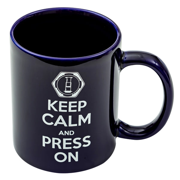 Keep Calm and Press On Mug for AeroPress Fans [Red]