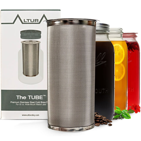 The TUBE: Cold Brew Coffee Filter for Mason Jar