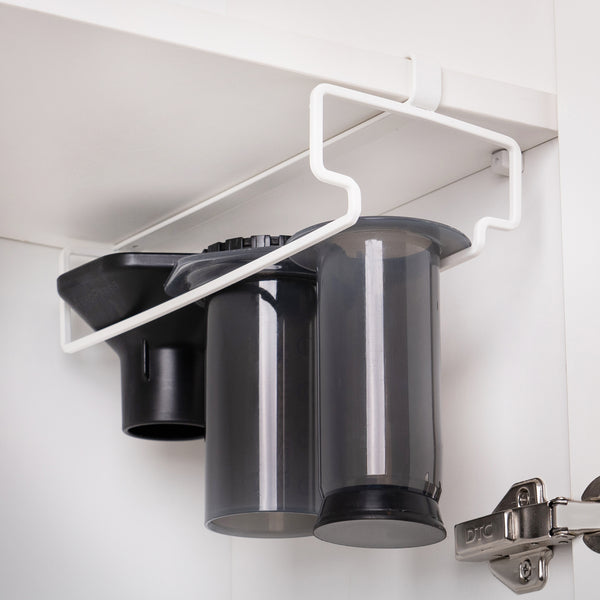 The RACK: Under Cabinet Rack Compatible with AeroPress Coffee Maker. Fits All Models Including AeroPress Go.
